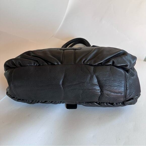 Cole Haan Black Leather Shoulder HOBO Purse Fine Pebbled Leather - Picture 9 of 15